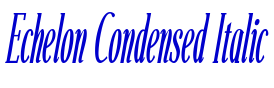 Echelon Condensed Italic шрифт
